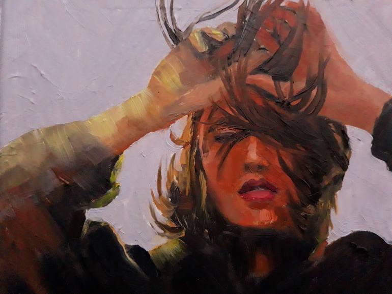 Original Expressionism Women Painting by Robin White