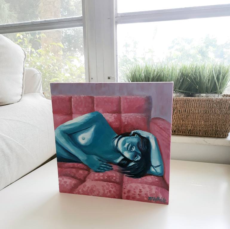 Original Expressionism Nude Painting by Robin White