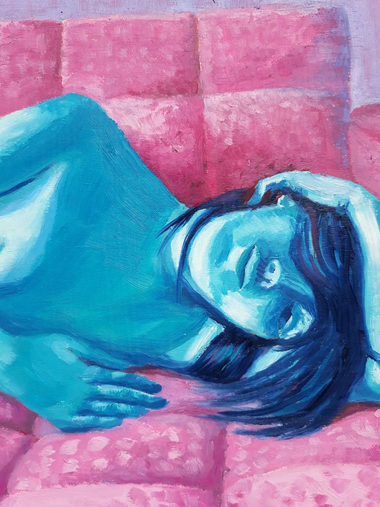 Original Expressionism Nude Painting by Robin White