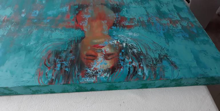 Original Expressionism Women Painting by Robin White