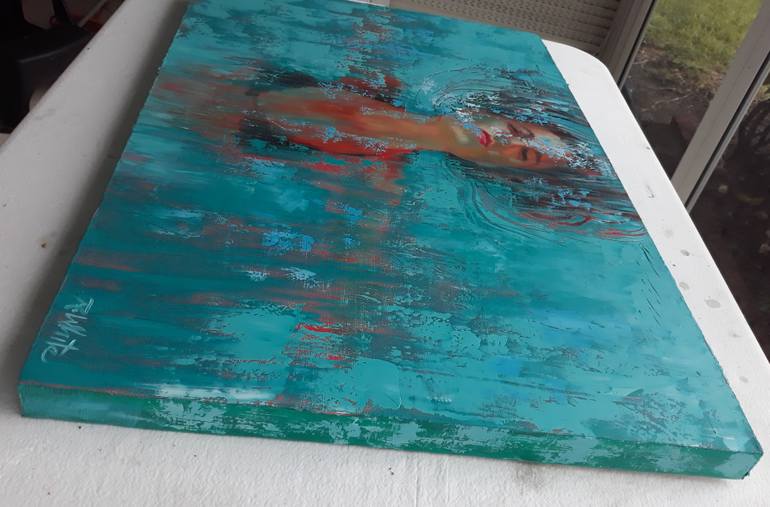 Original Expressionism Women Painting by Robin White