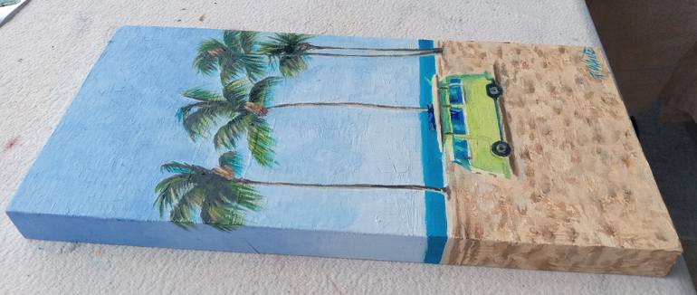 Original Impressionism Beach Painting by Robin White