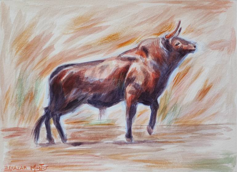 Original Contemporary Animal Painting by Eleazar Montes
