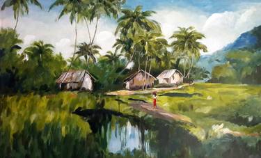 Original Impressionism Culture Paintings by W A Jayaratne