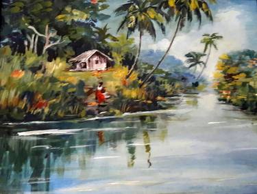 Print of Realism Culture Paintings by W A Jayaratne