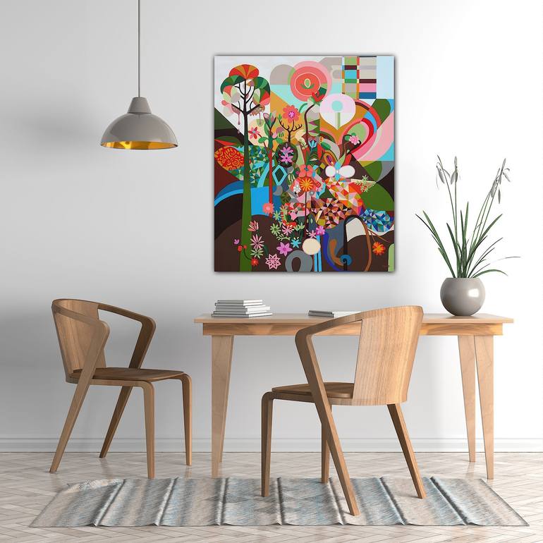 Original Cubism Abstract Painting by Oakley Zylaco