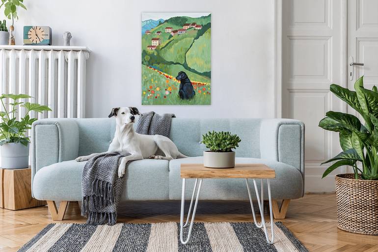 Original Art Nouveau Animal Painting by Artist Zylaco