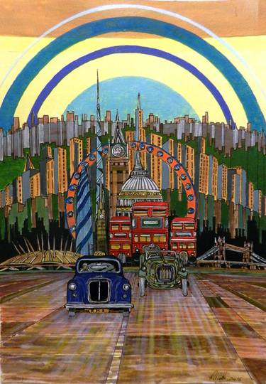 Original Cities Painting by Roy Milburn