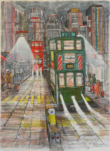 Original Transportation Painting by Roy Milburn