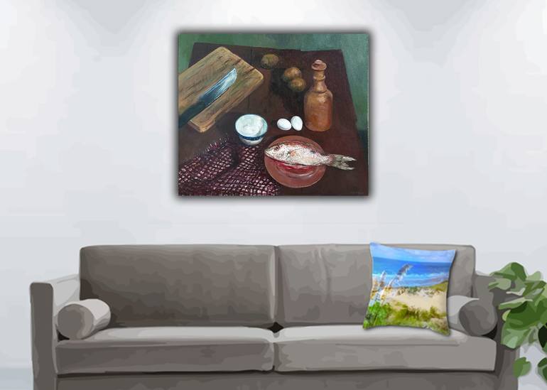 Original Surrealism Kitchen Painting by Inaje Dilshan Fernando