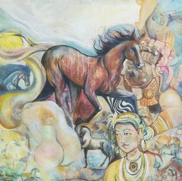 Print of Expressionism Culture Paintings by Manjula Karunatilleke