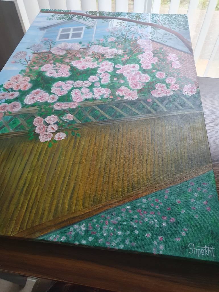 Original Contemporary Floral Painting by Ekaterina Nichubai Shpekht