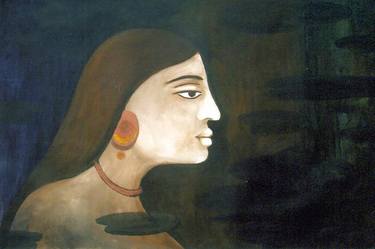 Print of Realism Women Paintings by Wasantha Namaskara