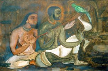 Print of Minimalism People Paintings by Wasantha Namaskara