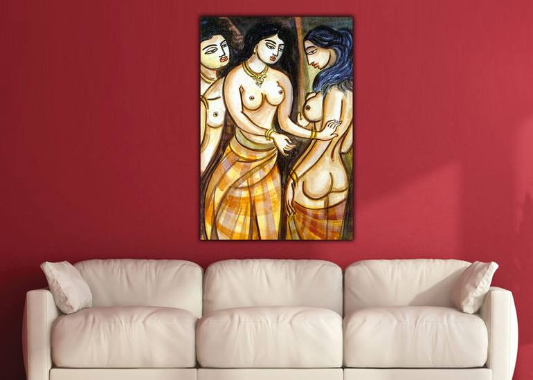 Original Women Painting by Wasantha Namaskara