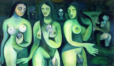 Original Realism Women Paintings by Wasantha Namaskara