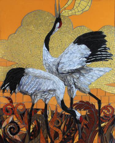 Cranes in Gold thumb