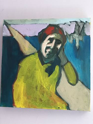 Original Expressionism People Painting by Evelyn Chambers