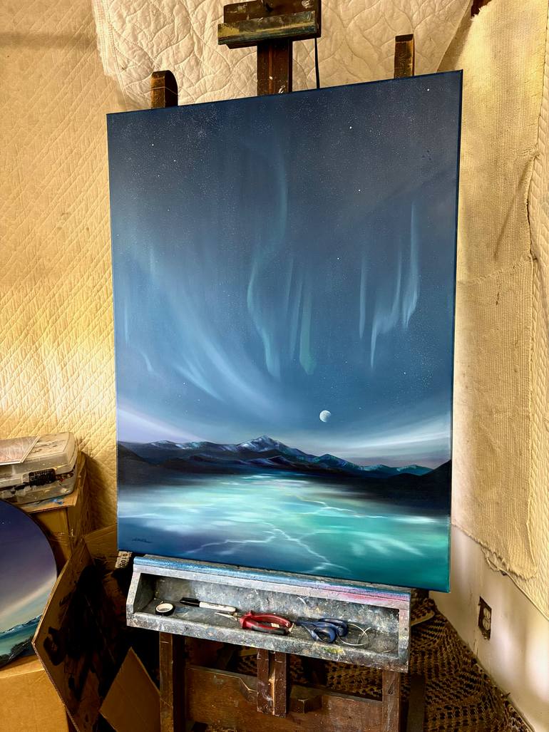 Original Surrealism Landscape Painting by Laura Blue  Palmer