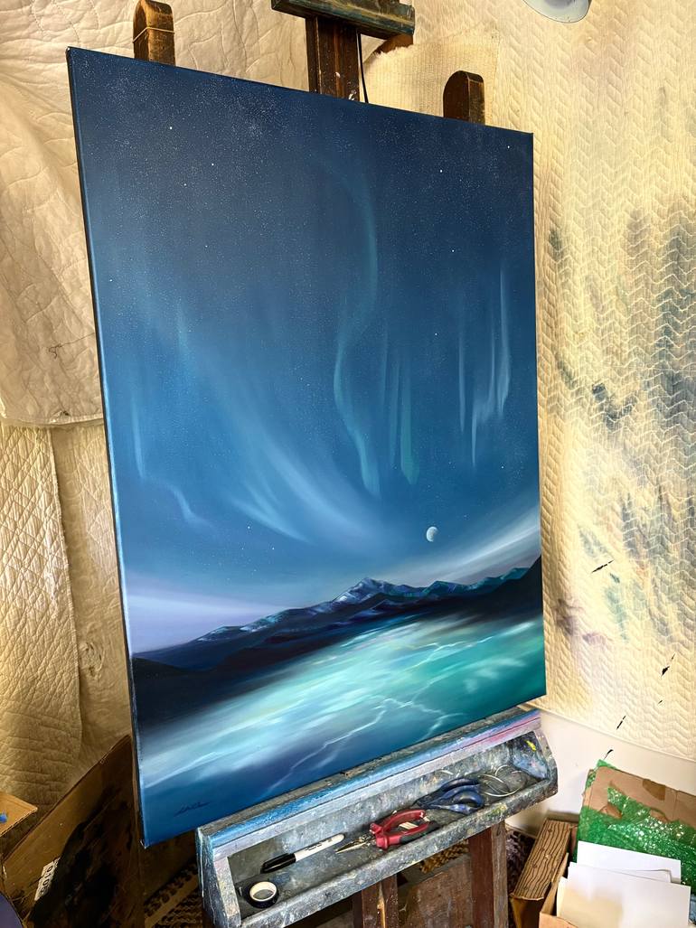 Original Surrealism Landscape Painting by Laura Blue  Palmer
