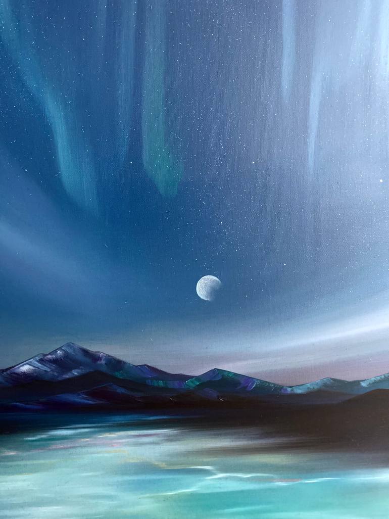 Original Surrealism Landscape Painting by Laura Blue  Palmer