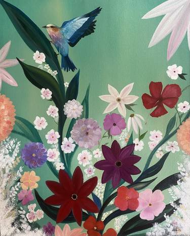 Original Contemporary Floral Paintings by Laura Blue Palmer