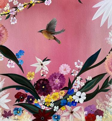 Original Contemporary Floral Paintings by Laura Blue Palmer