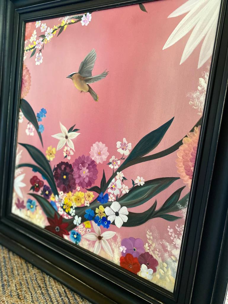 Original Contemporary Floral Painting by Laura Blue  Palmer