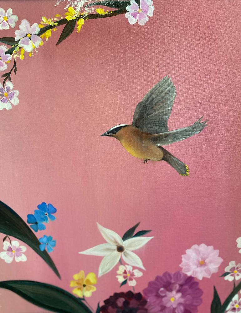 Original Contemporary Floral Painting by Laura Blue  Palmer