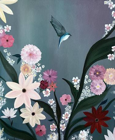 Original Fine Art Floral Paintings by Laura Blue Palmer