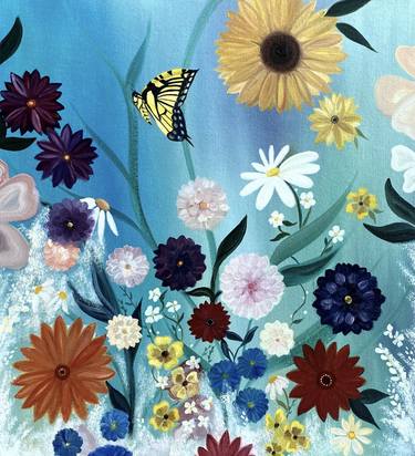 Original Surrealism Floral Paintings by Laura Blue Palmer