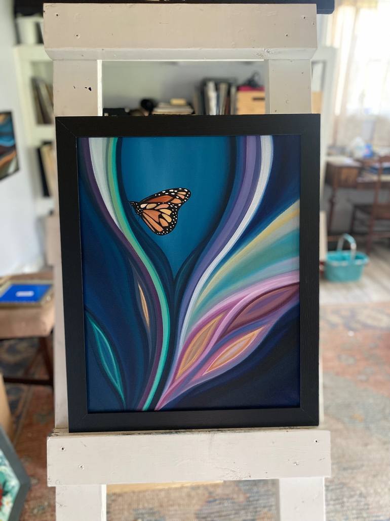 Original Abstract Animal Painting by Laura Blue  Palmer