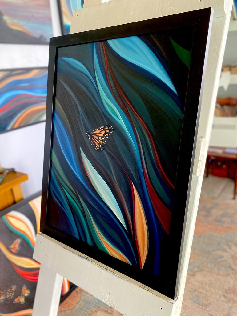 Original Modernism Abstract Painting by Laura Blue  Palmer