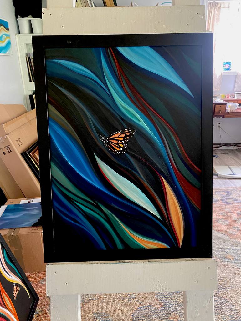 Original Modernism Abstract Painting by Laura Blue  Palmer