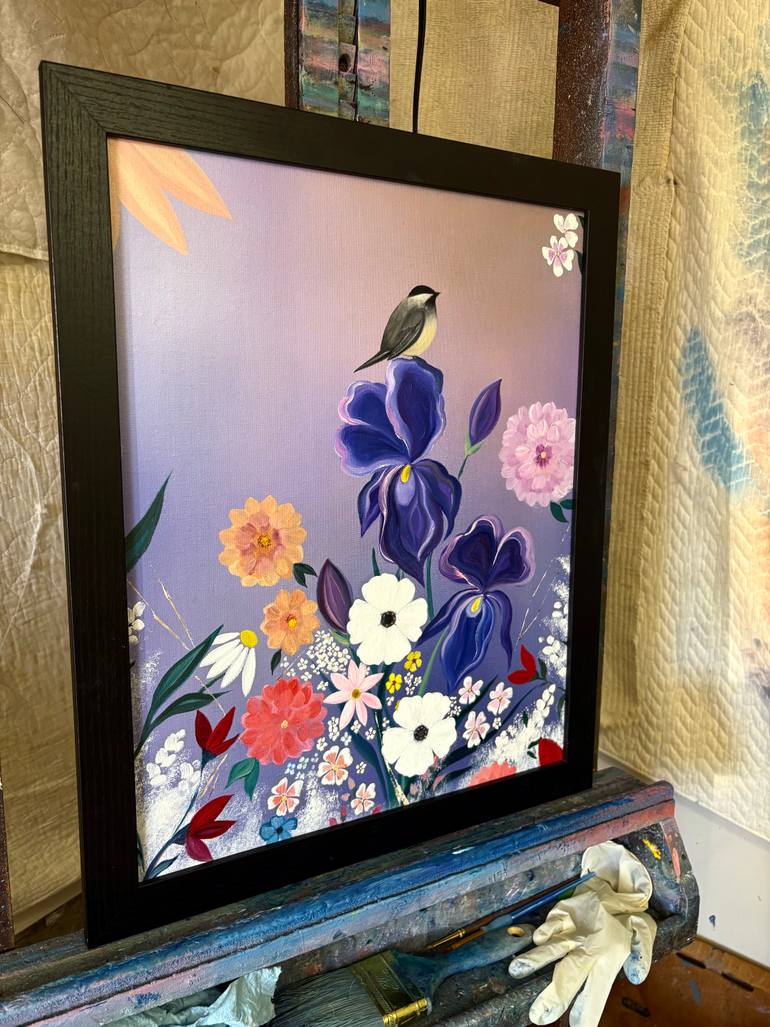 Original Minimalism Animal Painting by Laura Blue  Palmer