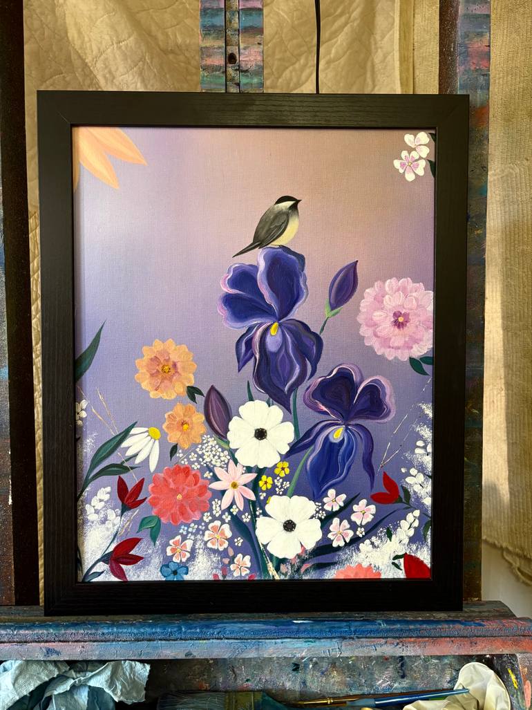 Original Minimalism Animal Painting by Laura Blue  Palmer