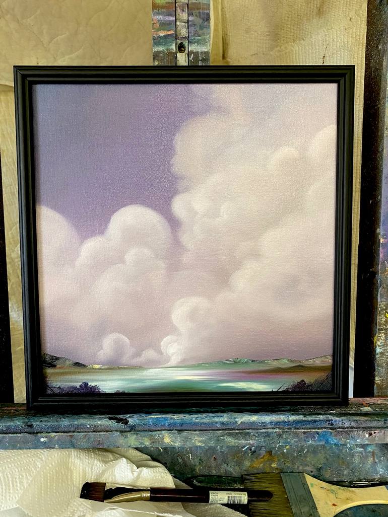 Original Surrealism Landscape Painting by Laura Blue  Palmer
