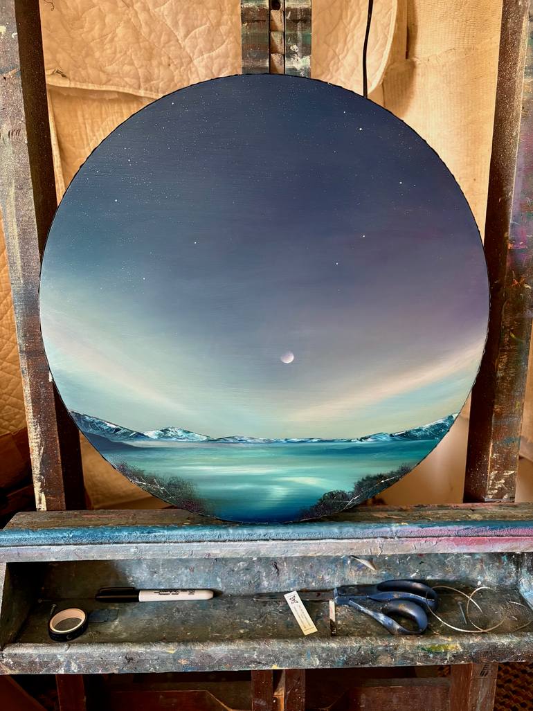 Original Modernism Landscape Painting by Laura Blue  Palmer
