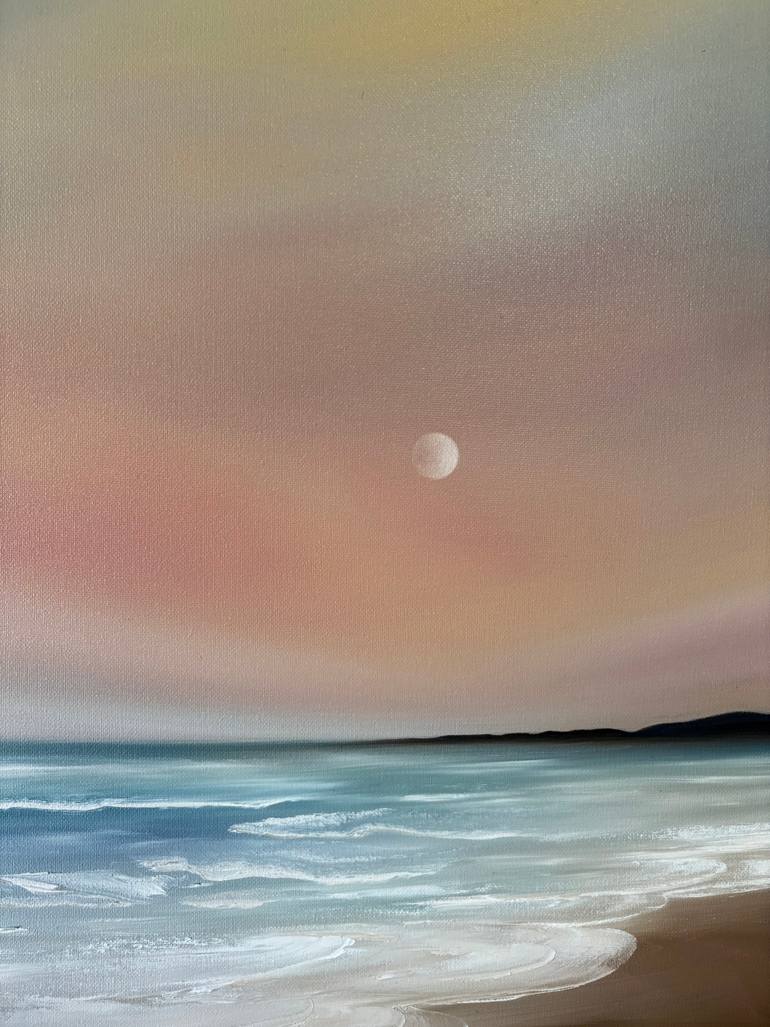 Original Photorealism Beach Painting by Laura Blue  Palmer