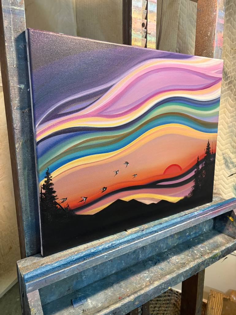 Original Abstract Landscape Painting by Laura Blue  Palmer