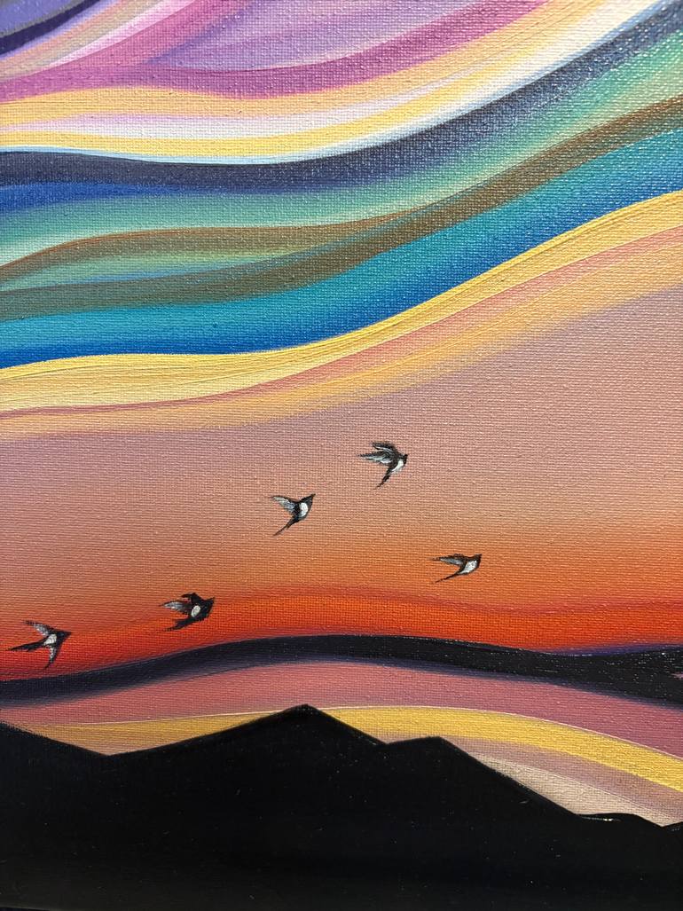 Original Abstract Landscape Painting by Laura Blue  Palmer