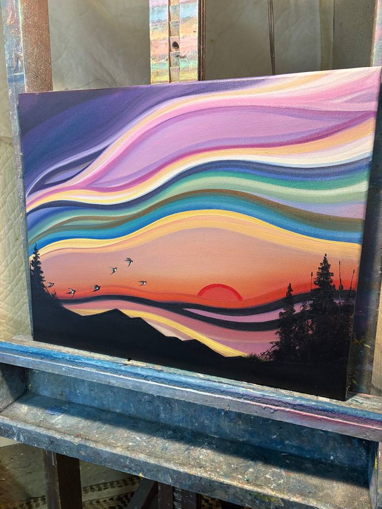 Original Abstract Landscape Painting by Laura Blue  Palmer