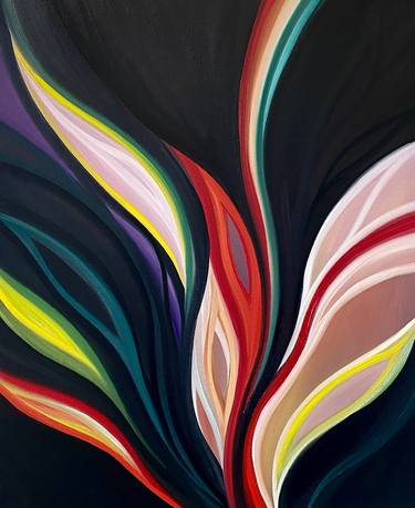 Original Abstract Floral Paintings by Laura Blue Palmer