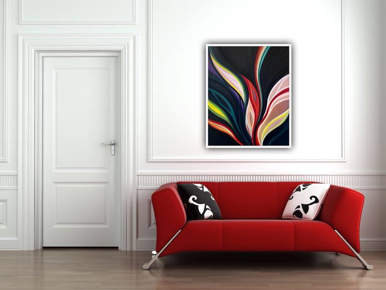 Original Abstract Floral Painting by Laura Blue  Palmer