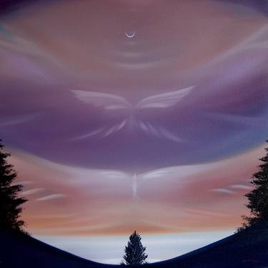 Original Surrealism Landscape Painting by Laura Blue  Palmer