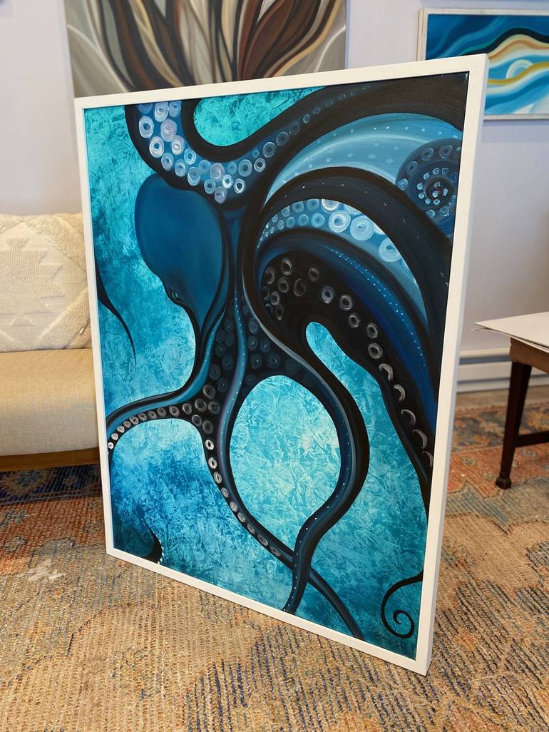 Original Abstract Animal Painting by Laura Blue  Palmer