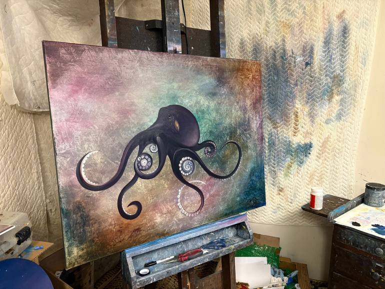 Original Abstract Animal Painting by Laura Blue  Palmer