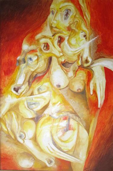 Original Expressionism Erotic Paintings by Pal Adrian