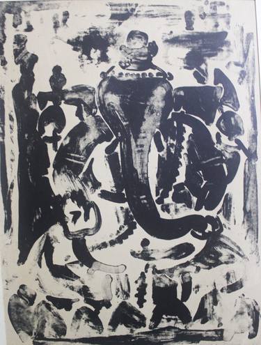 Original Abstract Religion Printmaking by OWAIS MATIN