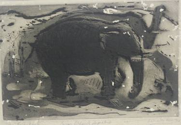 Original Abstract Animal Printmaking by OWAIS MATIN